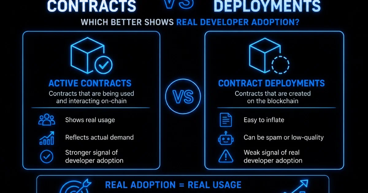 Active Contracts vs Contract Deployments: Which Better Shows Real Developer Adoption?