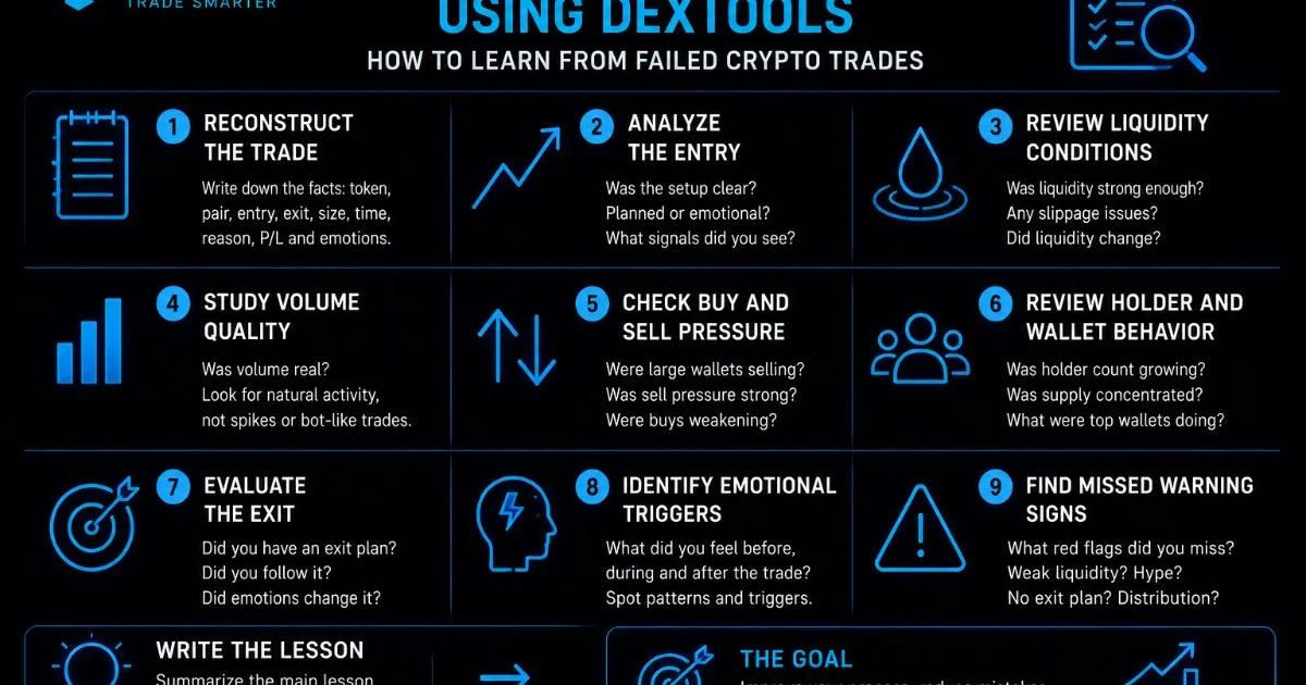 Post-Trade Review Using DEXTools: How to Learn From Failed Crypto Trades