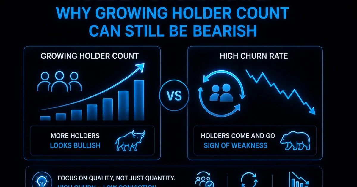 Holder Churn Rate: Why Growing Holder Count Can Still Be Bearish