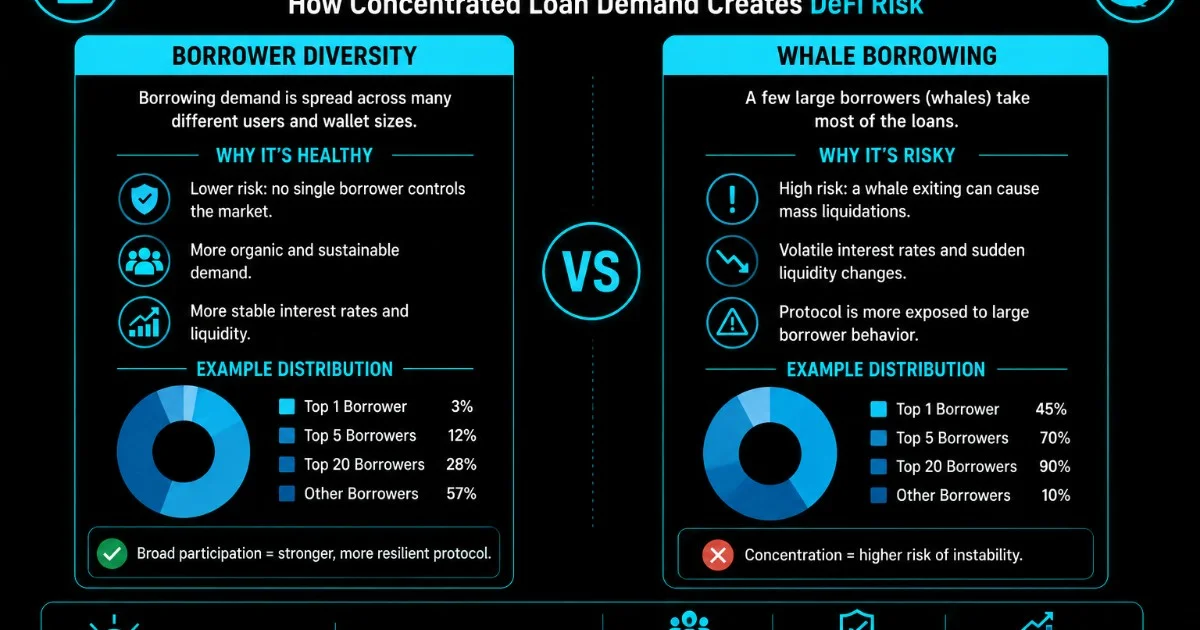 Borrower Diversity vs Whale Borrowing: How Concentrated Loan Demand Creates DeFi Risk