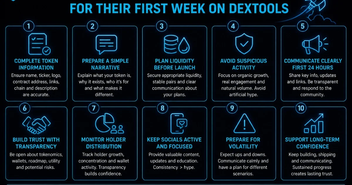 How Token Teams Can Prepare for Their First Week on DEXTools