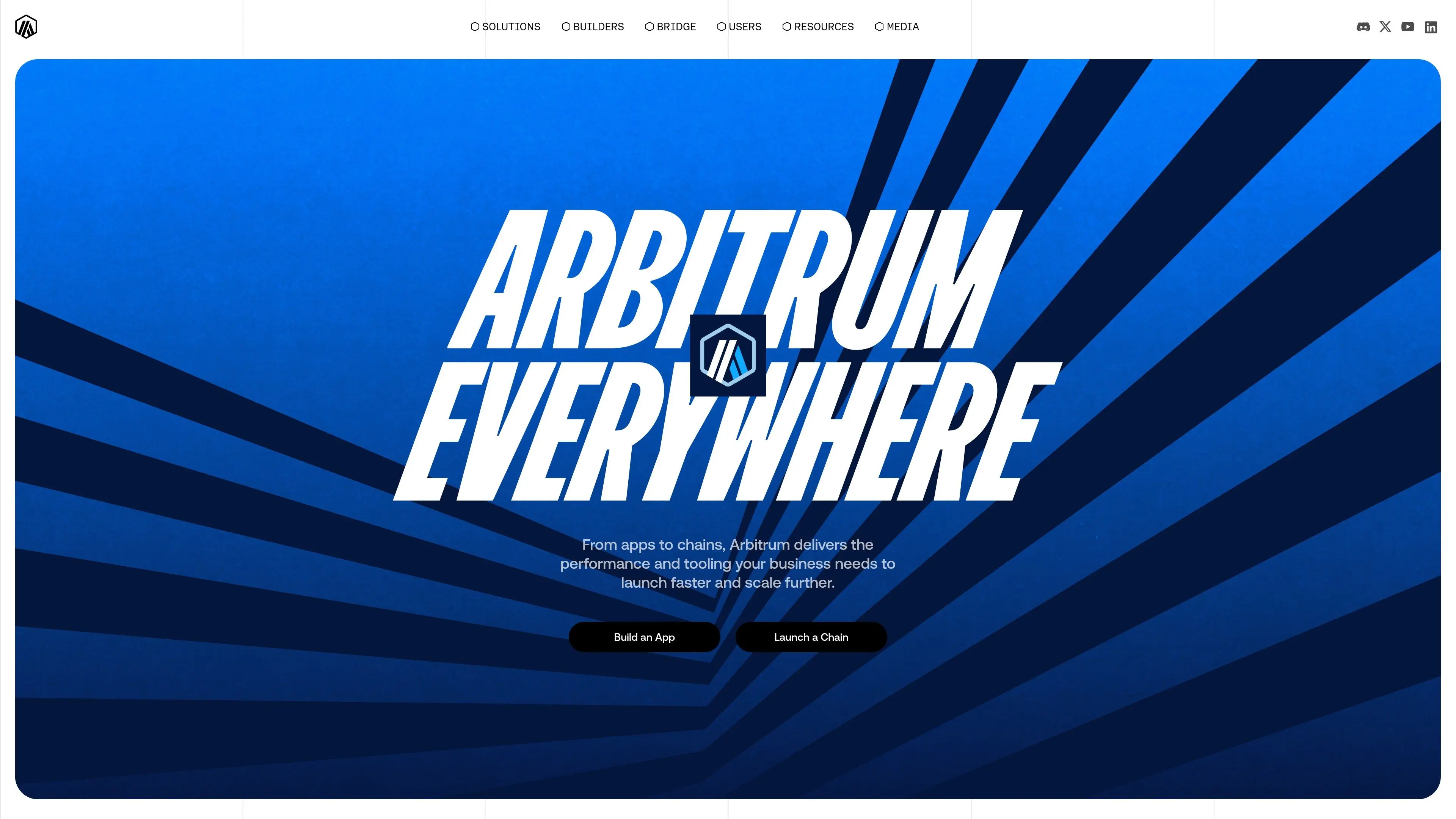 Arbitrum Layer 2 homepage