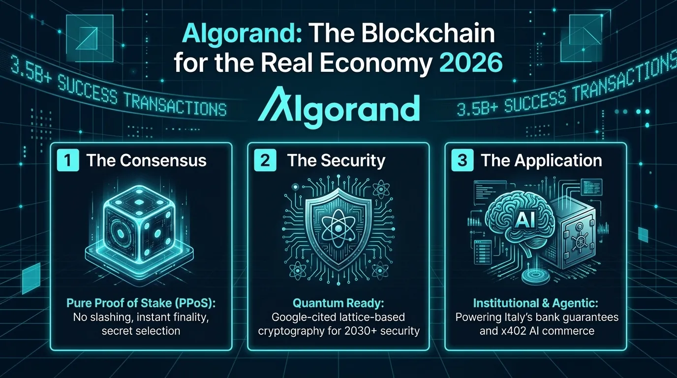 Algorand blockchain infrastructure supporting high-throughput applications and post-quantum cryptography research.