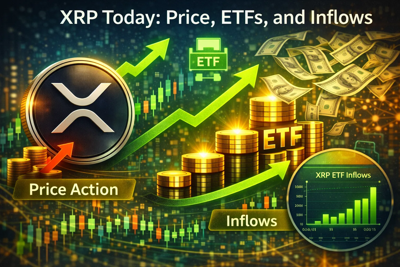 XRP price surge attracts attention as market interest grows in cryptocurrency ETFs and large cap assets.