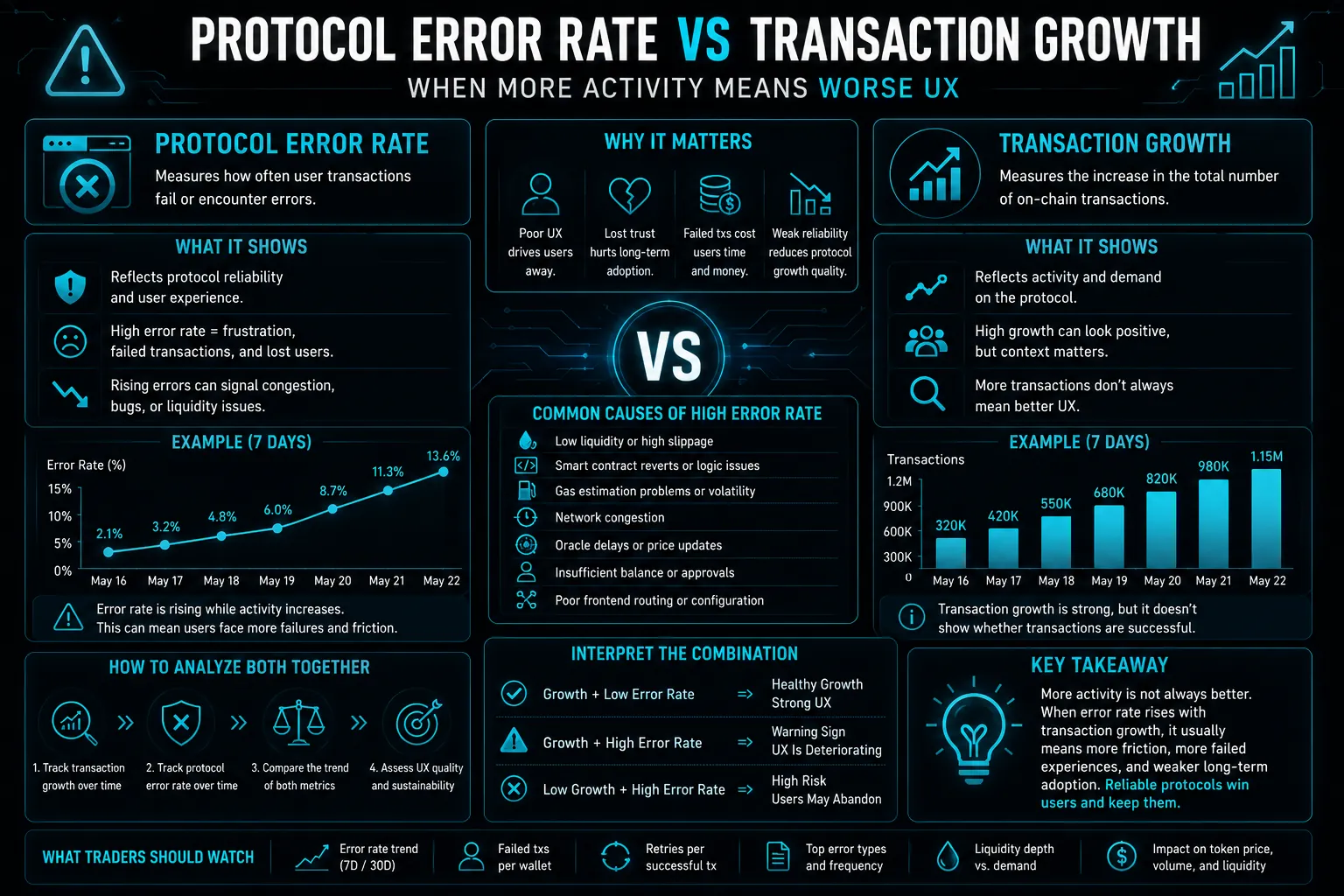 Protocol Error Rate vs Transaction Growth: When More Activity Means Worse UX