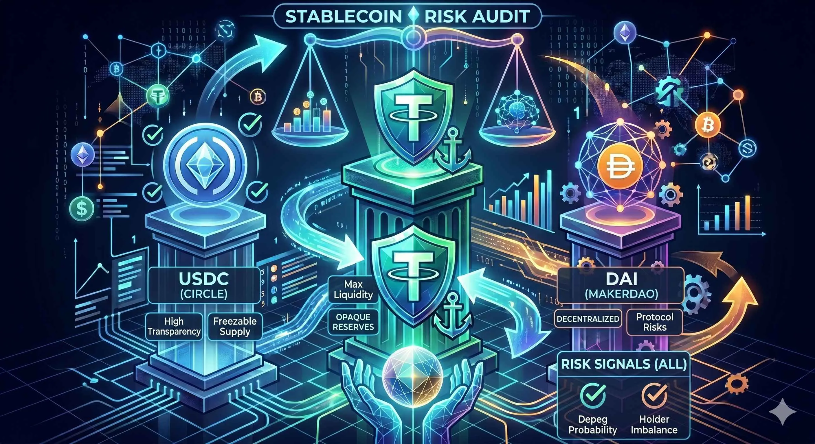 USDT vs USDC vs DAI: Differences and Risks