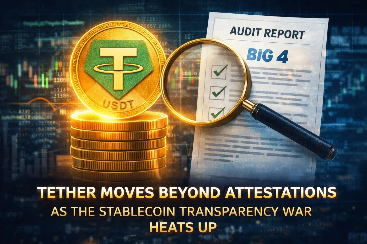 USDT stablecoin under scrutiny as it faces transparency challenges in the evolving trust war among digital currencies.
