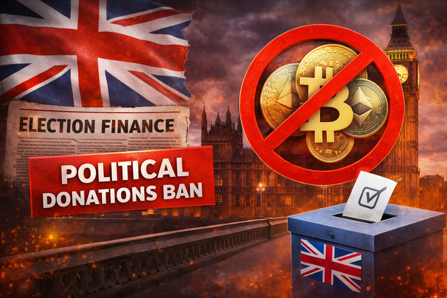 UK government officials discuss new regulations on crypto donations amid concerns over political influence and financial transparency.