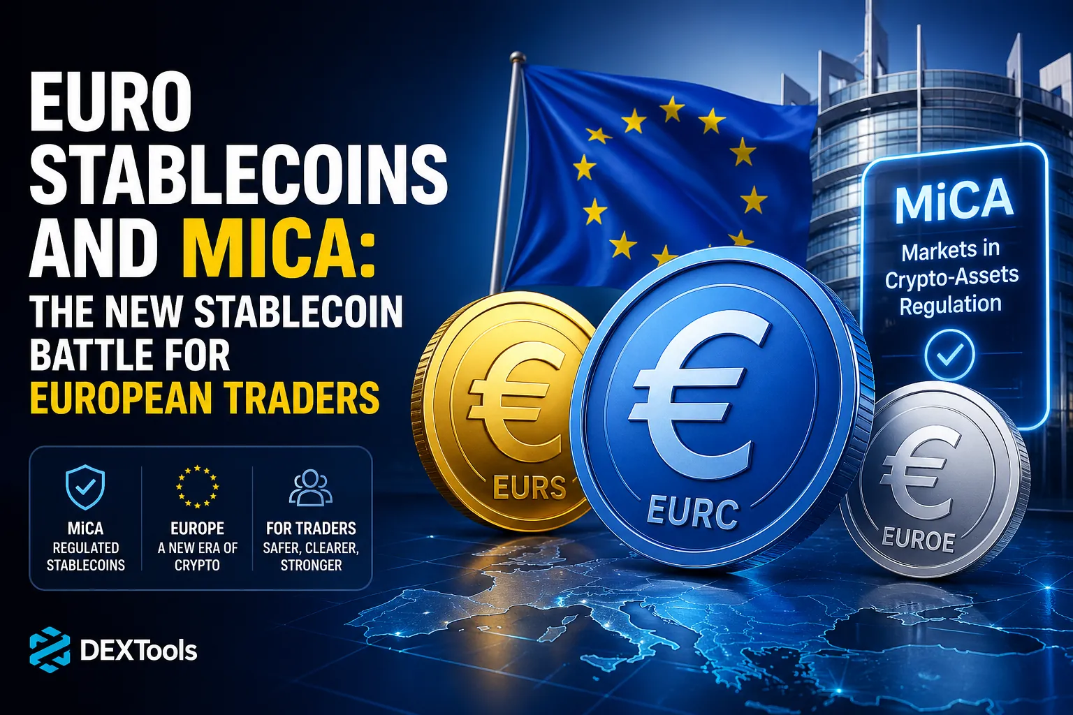 Euro stablecoins and MiCA regulations shaping the future of cryptocurrency in Europe, enhancing trading and financial stability.