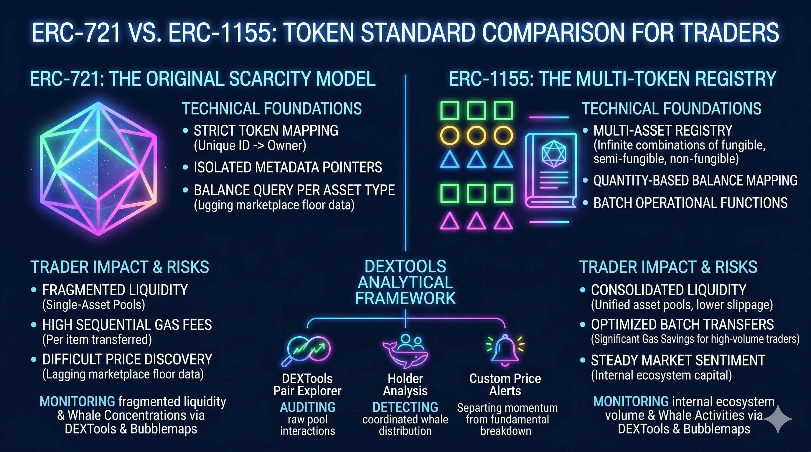 ERC-721 vs ERC-1155 Comparison for Traders