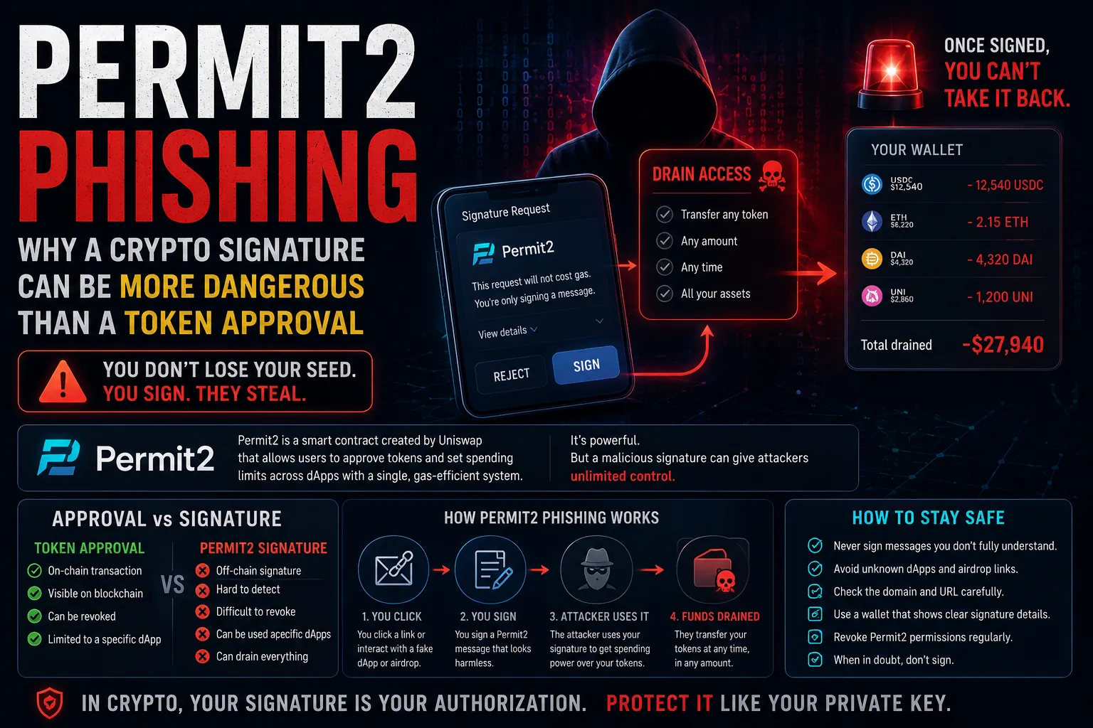 Crypto users face rising Permit2 phishing risks as wallet attacks evolve beyond traditional token approvals.