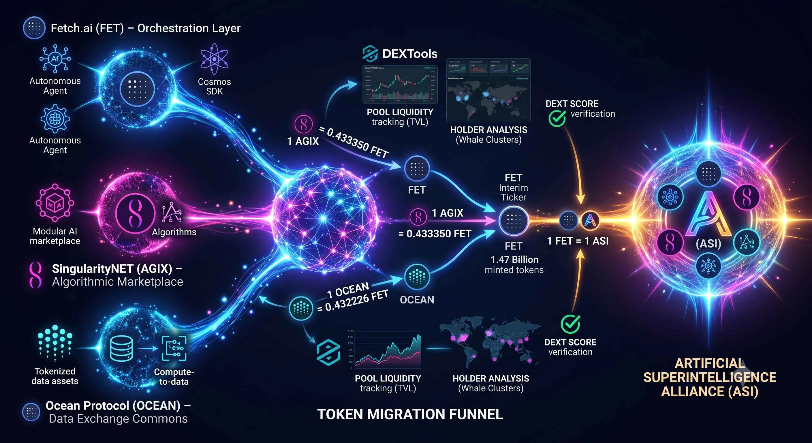 ASI Alliance Explained: FET, AGIX, OCEAN Merger Guide
