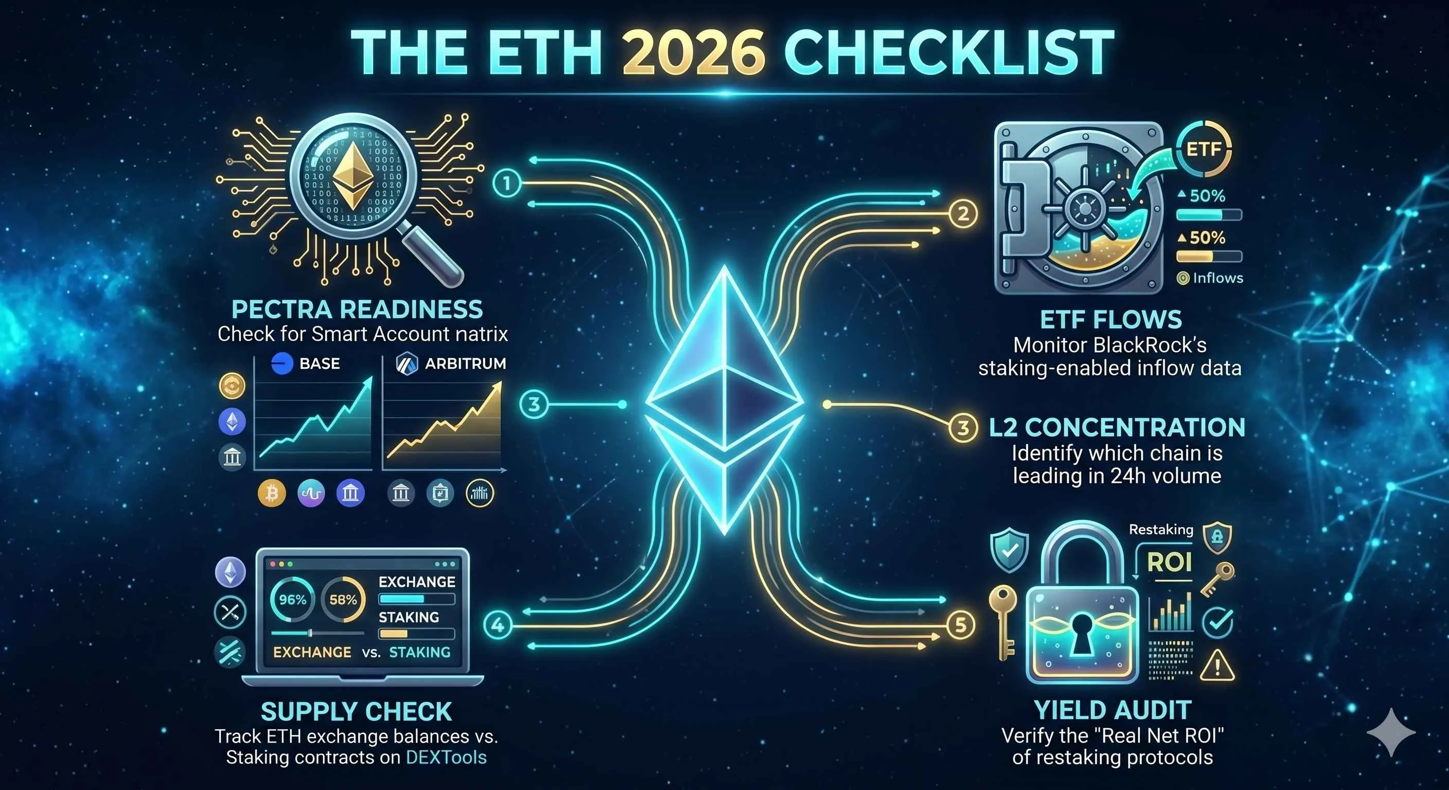 Ethereum market trends 2026: Pectra upgrade and ETF staking guide with institutional yield focus.