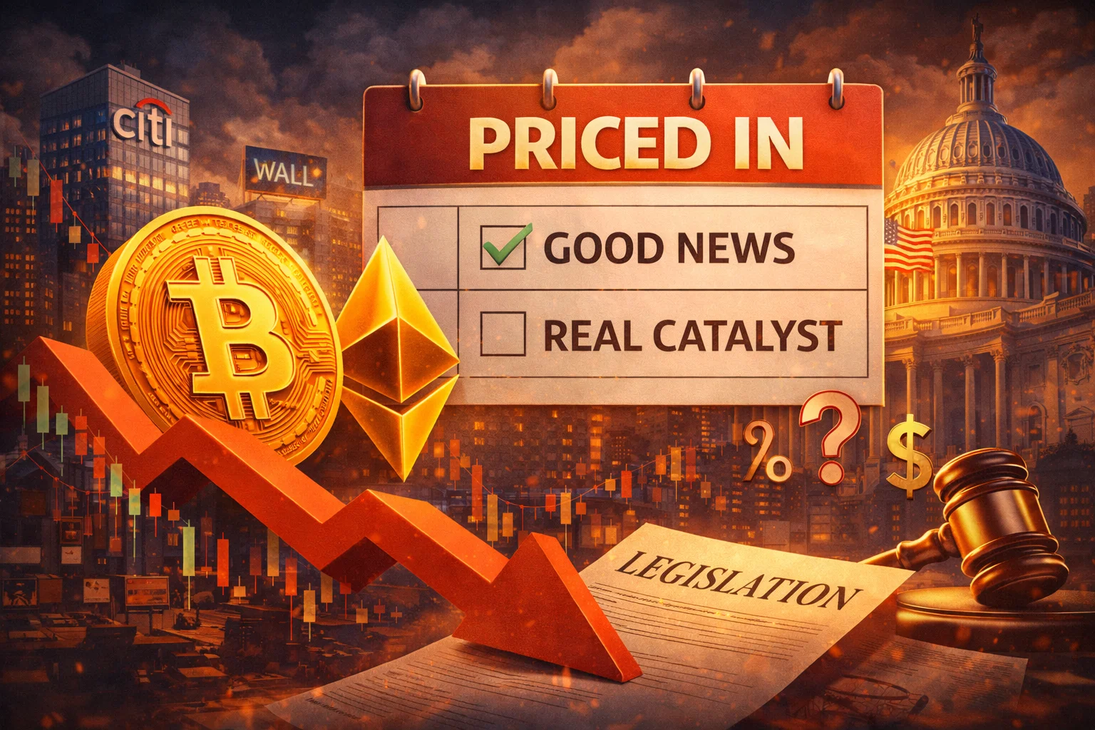 Crypto market analysis highlighting institutional involvement and regulatory clarity amid ongoing challenges.