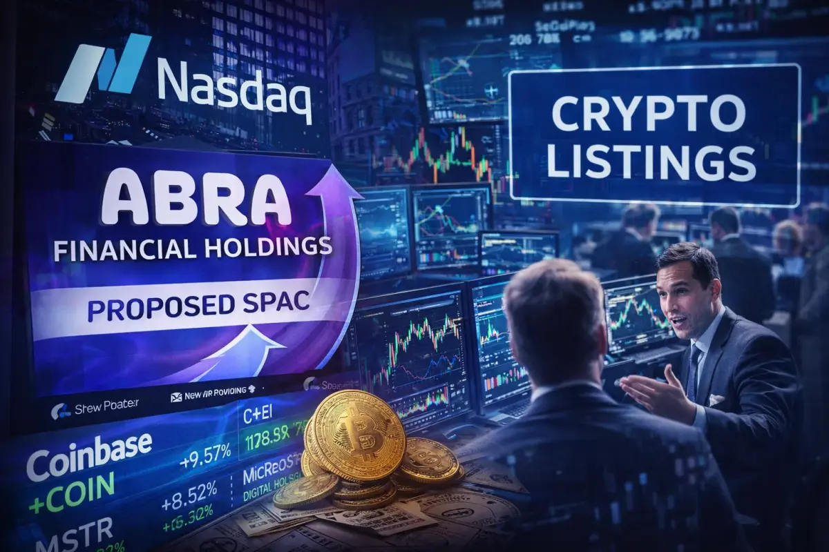 Abra's Nasdaq entry highlights crypto market resurgence amid public company trends.