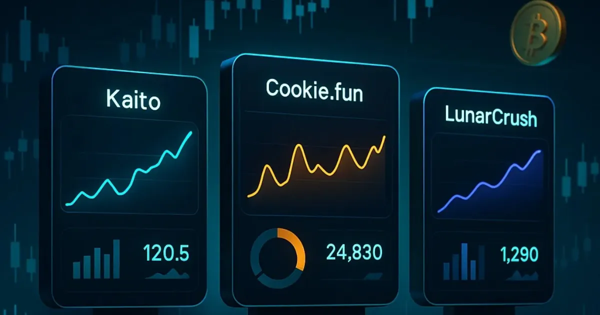 Kaito vs Cookie.fun vs LunarCrush: Which Crypto Analytics Tool Is Best?