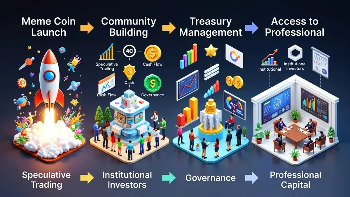 Evolving cryptocurrency landscape: transition from meme coins to sustainable capital projects in the digital economy.