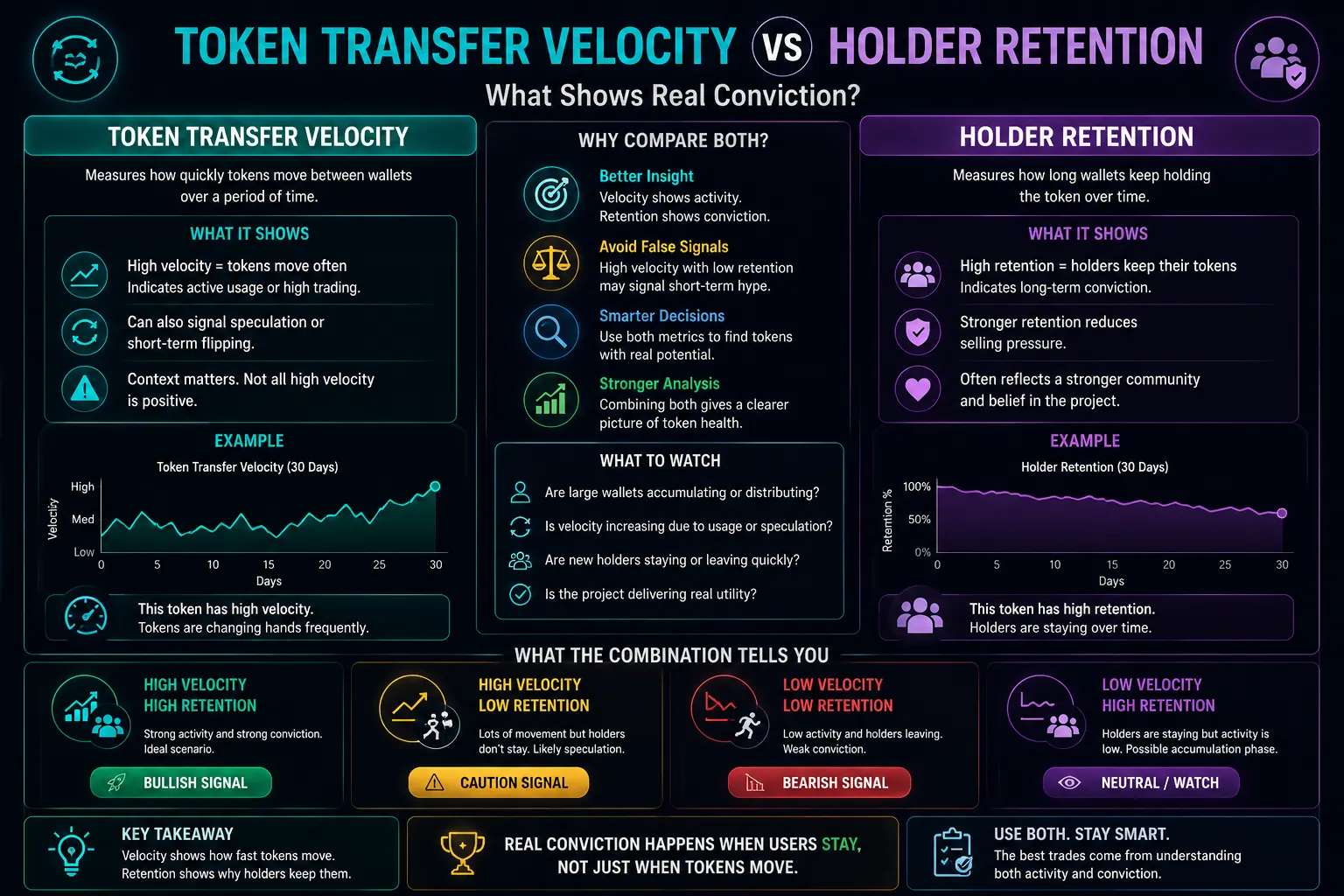 Token Transfer Velocity vs Holder Retention: What Shows Real Conviction?