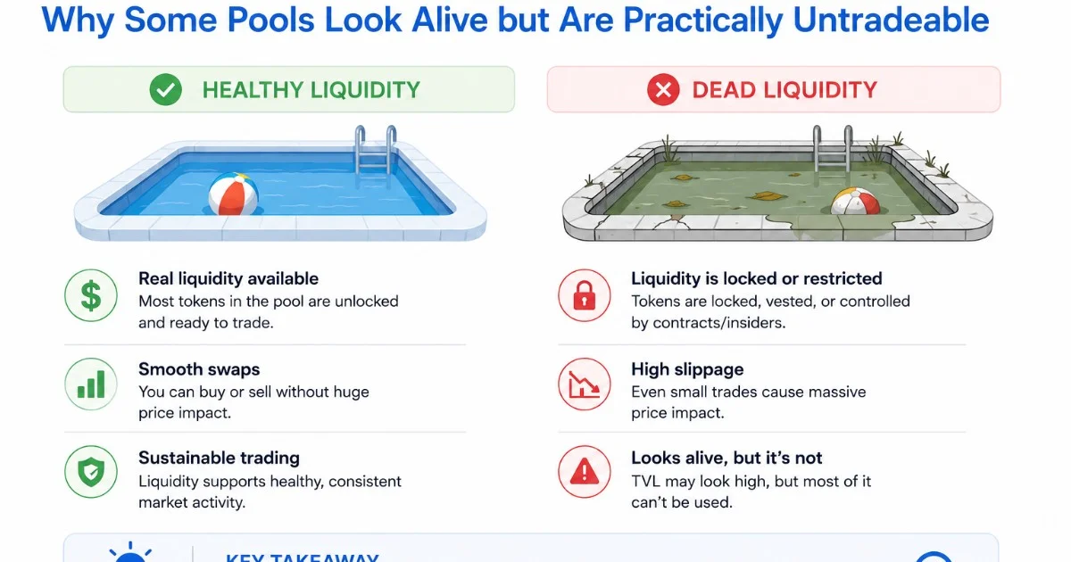 Dead Liquidity: Why Some Pools Look Alive but Are Practically Untradeable