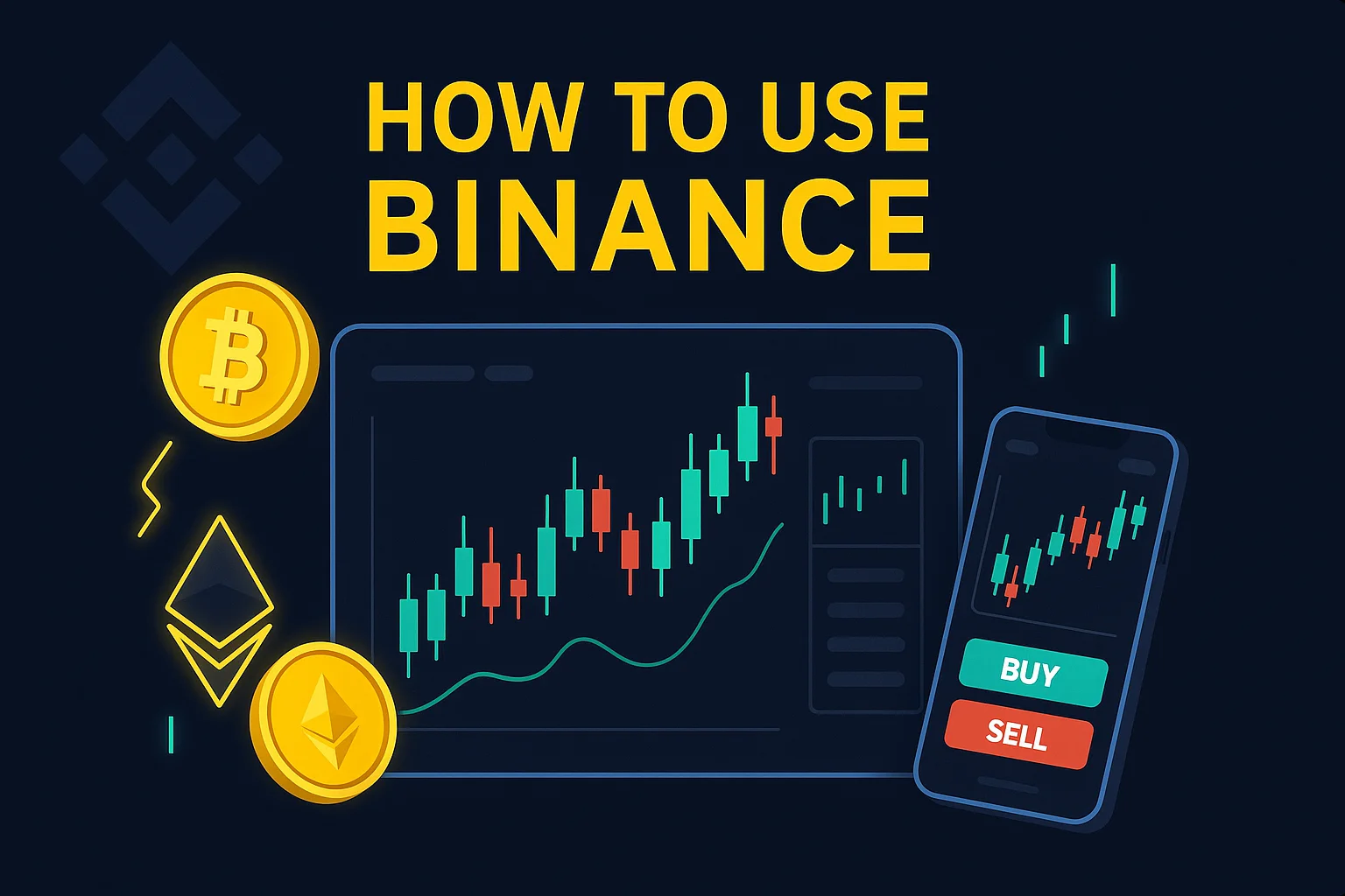Real Binance exchange tutorial interface used as the starting point before a withdrawal