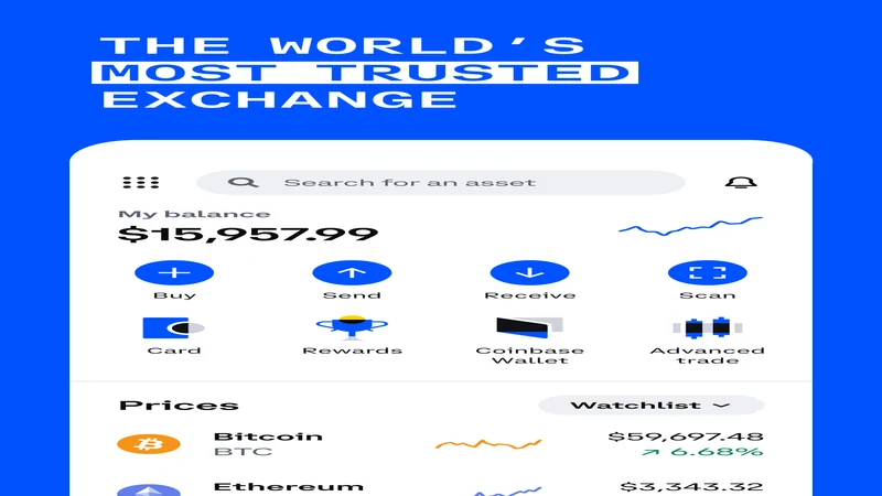Coinbase send and receive interface showing the exchange-side transfer setup