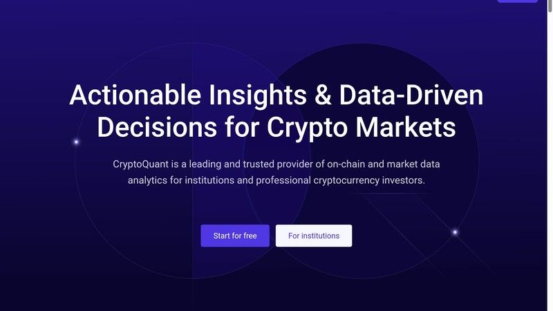 CryptoQuant screenshot for on-chain analytics comparison