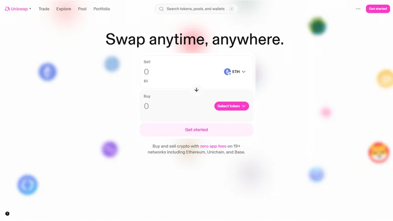 Uniswap swap interface