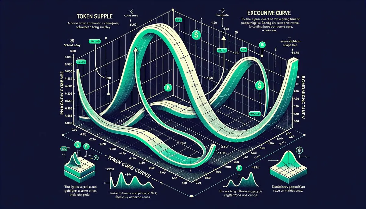 Bonding curve types comparison: linear, exponential and sigmoid curves showing price vs supply relationship