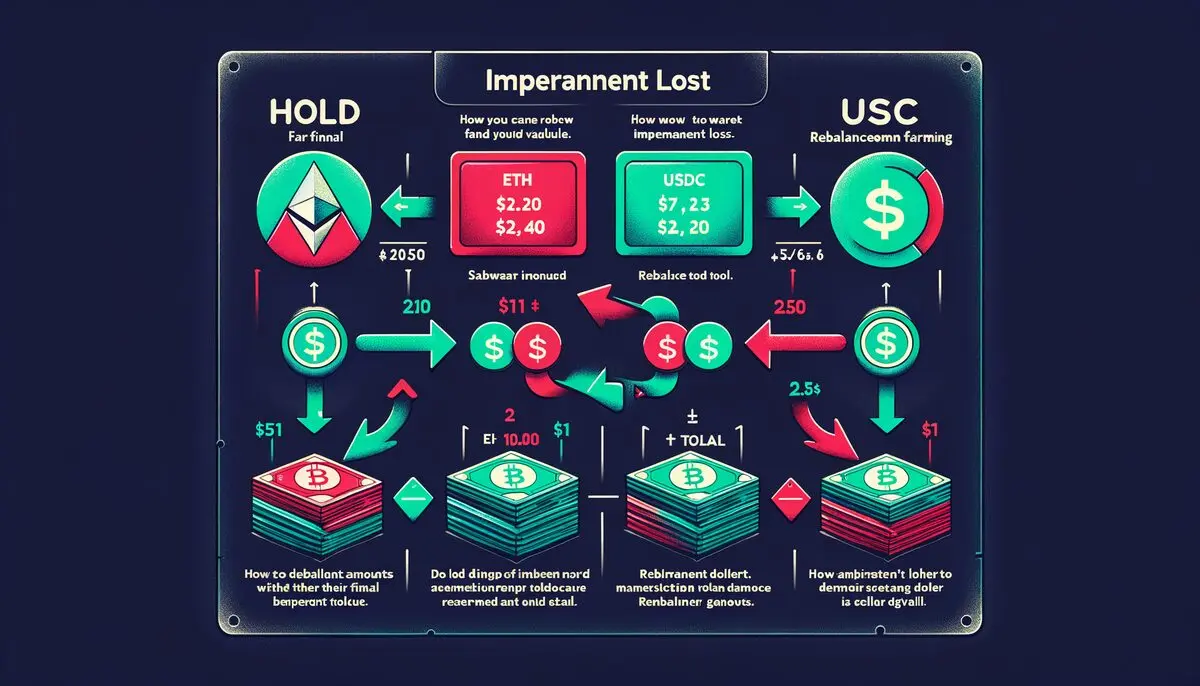 Impermanent loss explained: comparing HOLD vs LP PROVIDE scenarios with price change impact