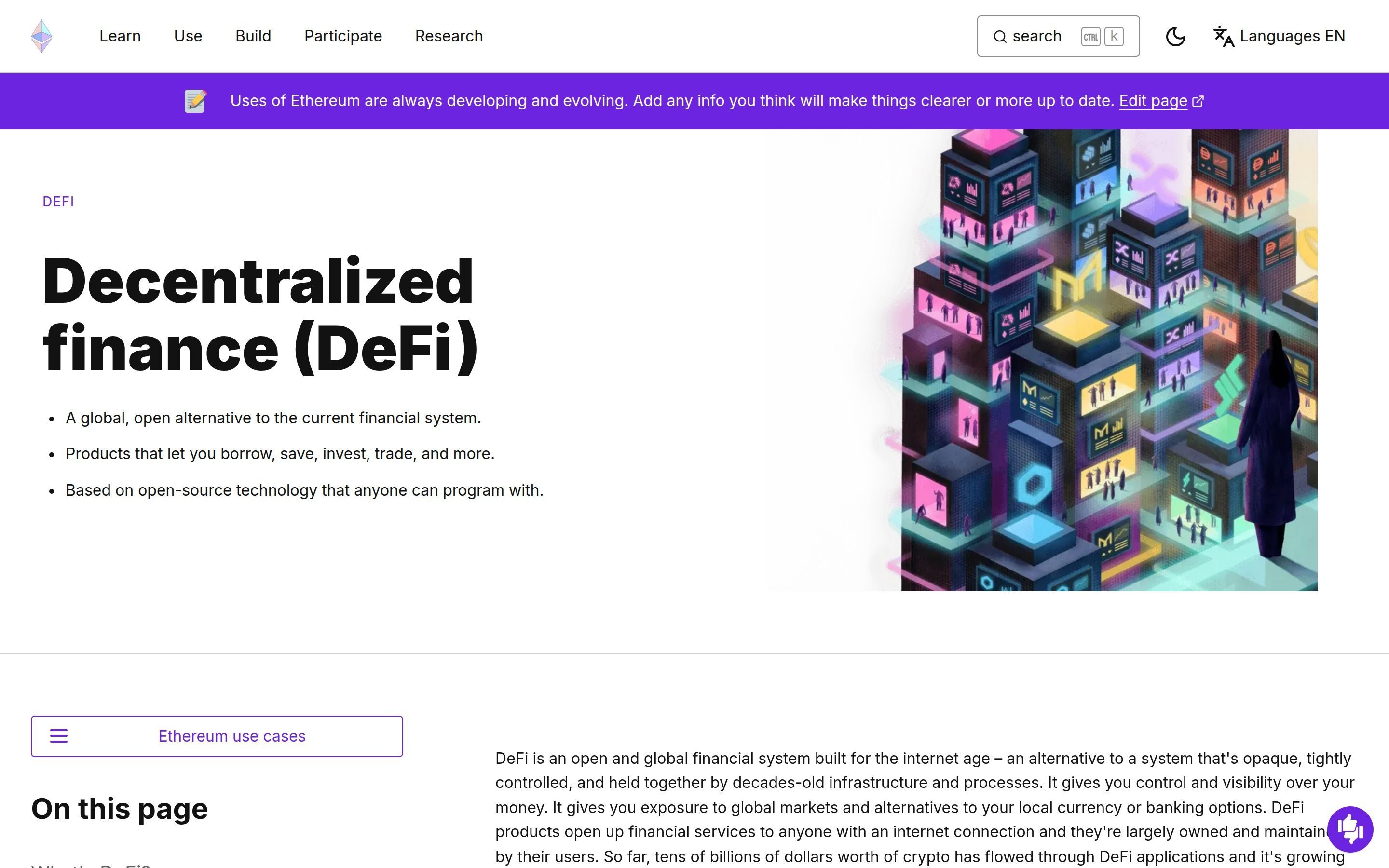 DeFi ecosystem visualization