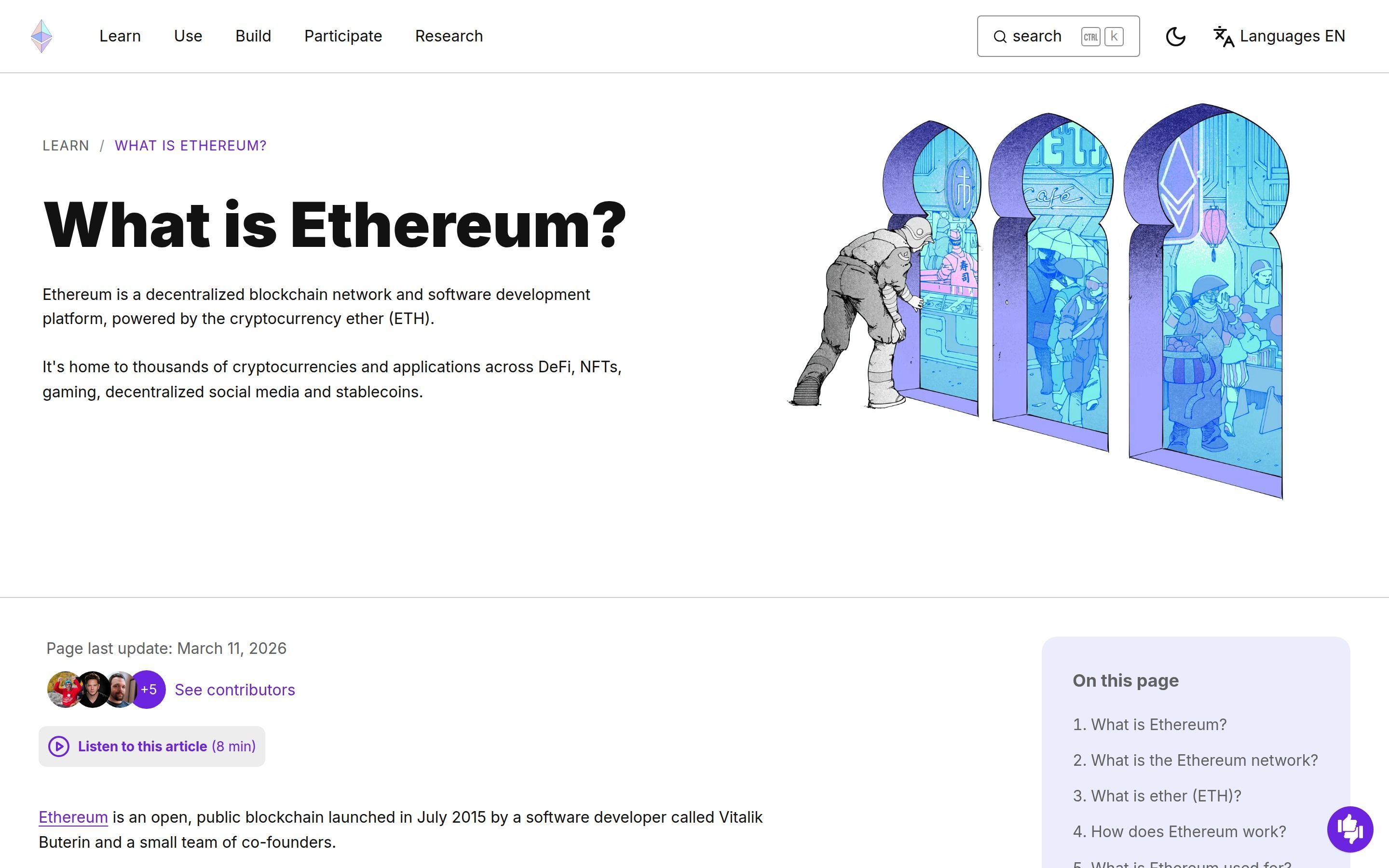 Ethereum blockchain visualization