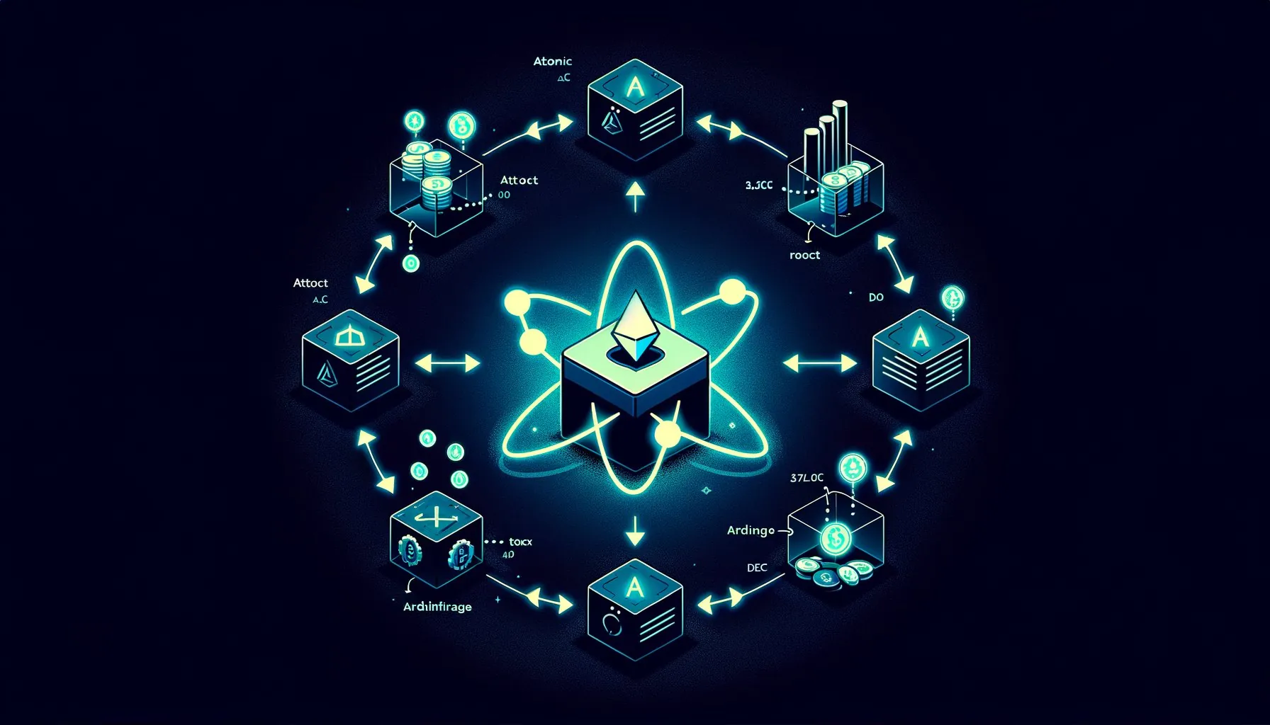Flash loan atomic transaction: borrow from pool, execute arbitrage across DEXs, return with profit - all in one block