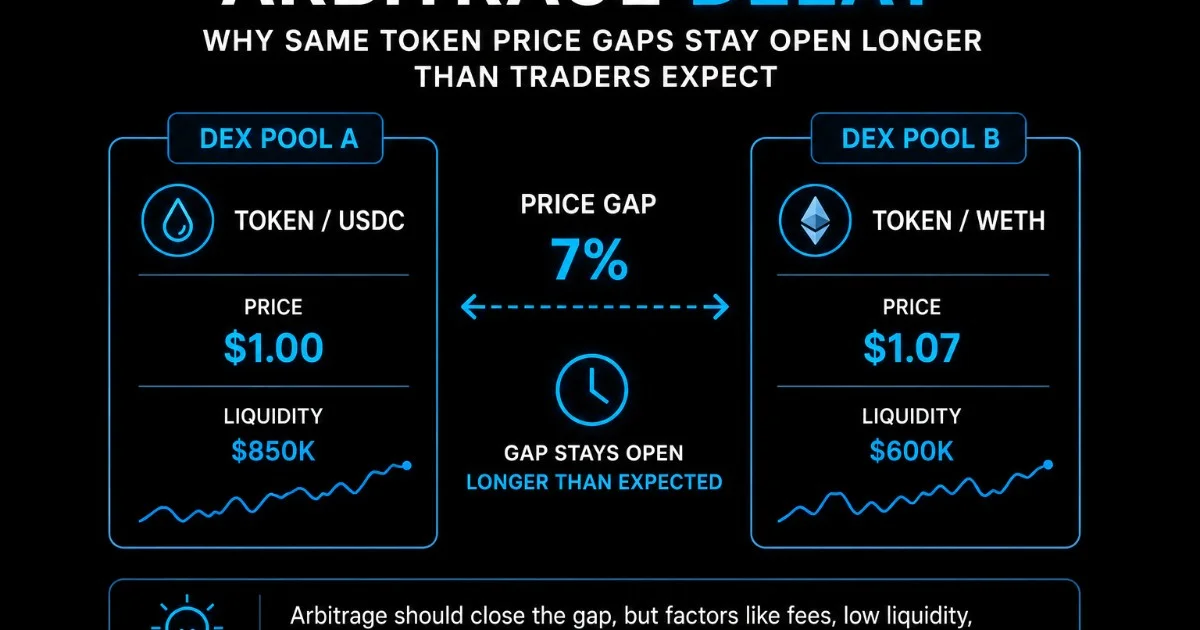 Arbitrage Delay: Why Same Token Price Gaps Stay Open Longer Than Traders Expect