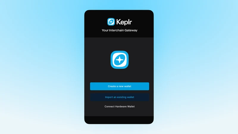 Real Keplr Wallet welcome and onboarding screen from the official support flow