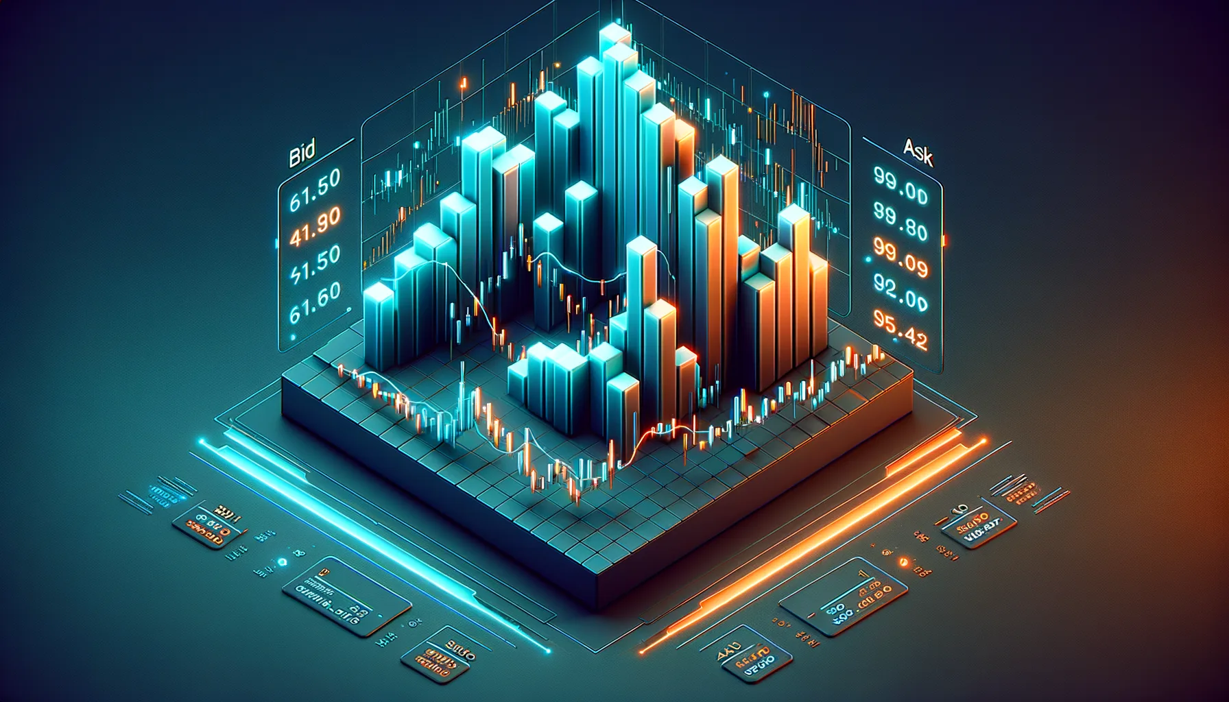 Order book visualization showing limit orders