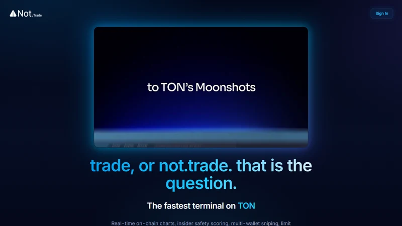 Real TON memecoins UTYA MTONGA TSHIB TONTOPIA and INTERN as displayed in the Not.Trade Memescope panel