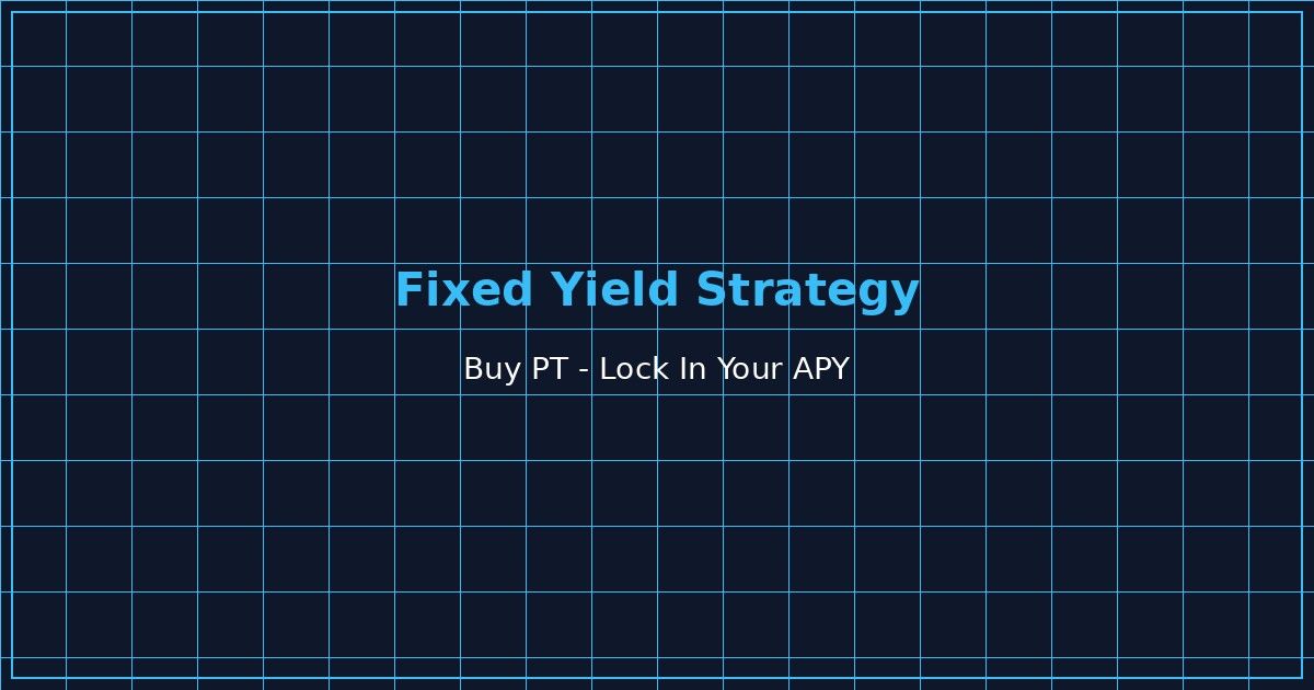 Pendle Finance fixed yield strategy - buying PT tokens to lock in APY
