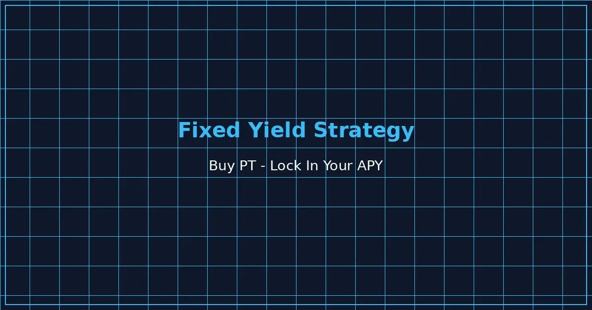 Pendle Finance fixed yield strategy - buying PT tokens to lock in APY
