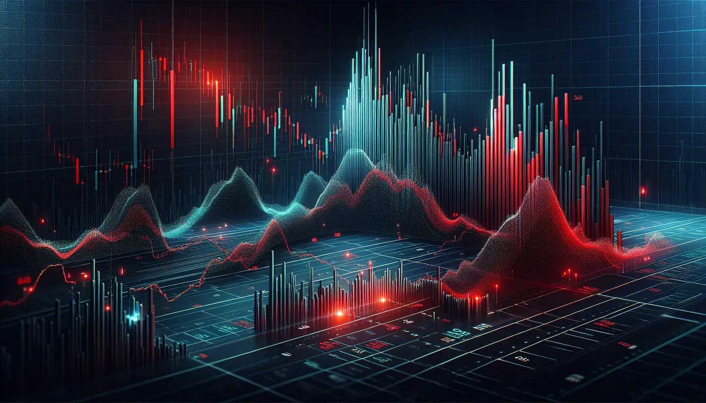 RAVE token price spike and crash visualization