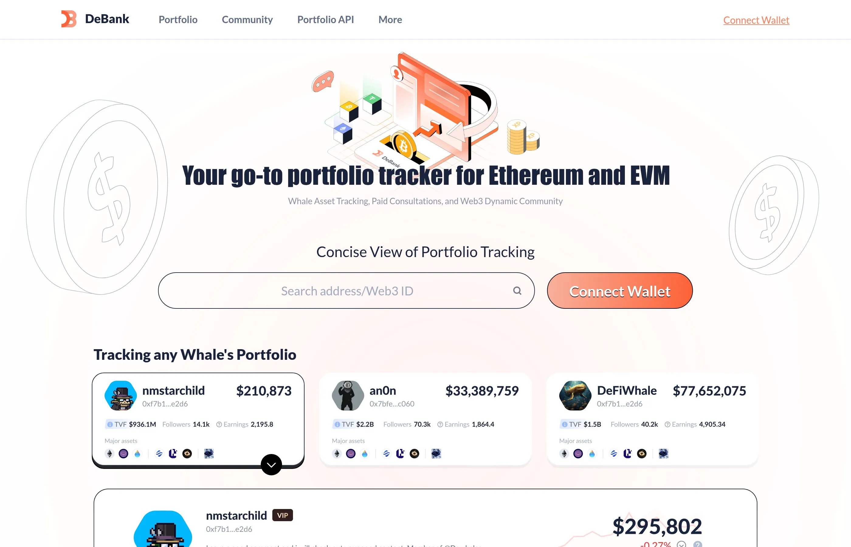 DeBank DeFi portfolio tracker used for tracking airdrop eligibility across protocols