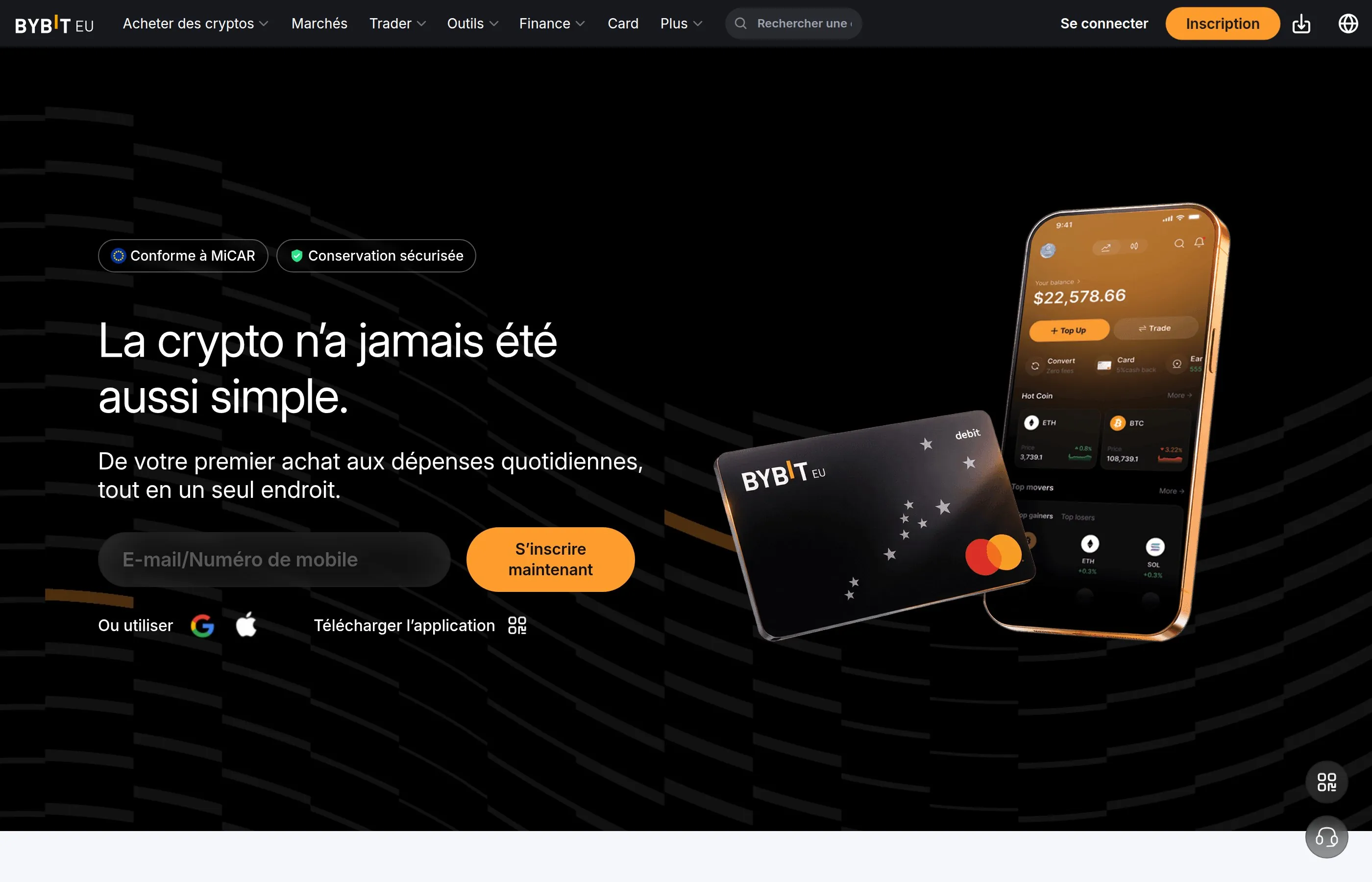 Bybit exchange homepage