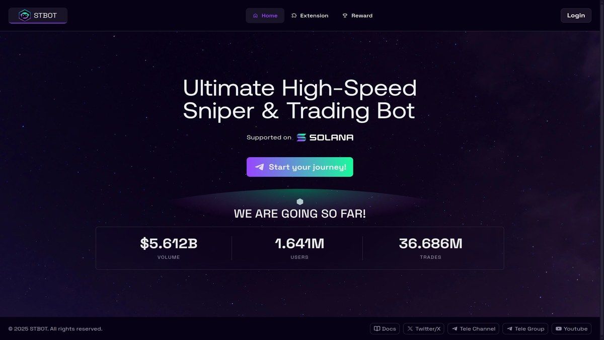 SolTradingBot real website screenshot for Solana Telegram trading workflows
