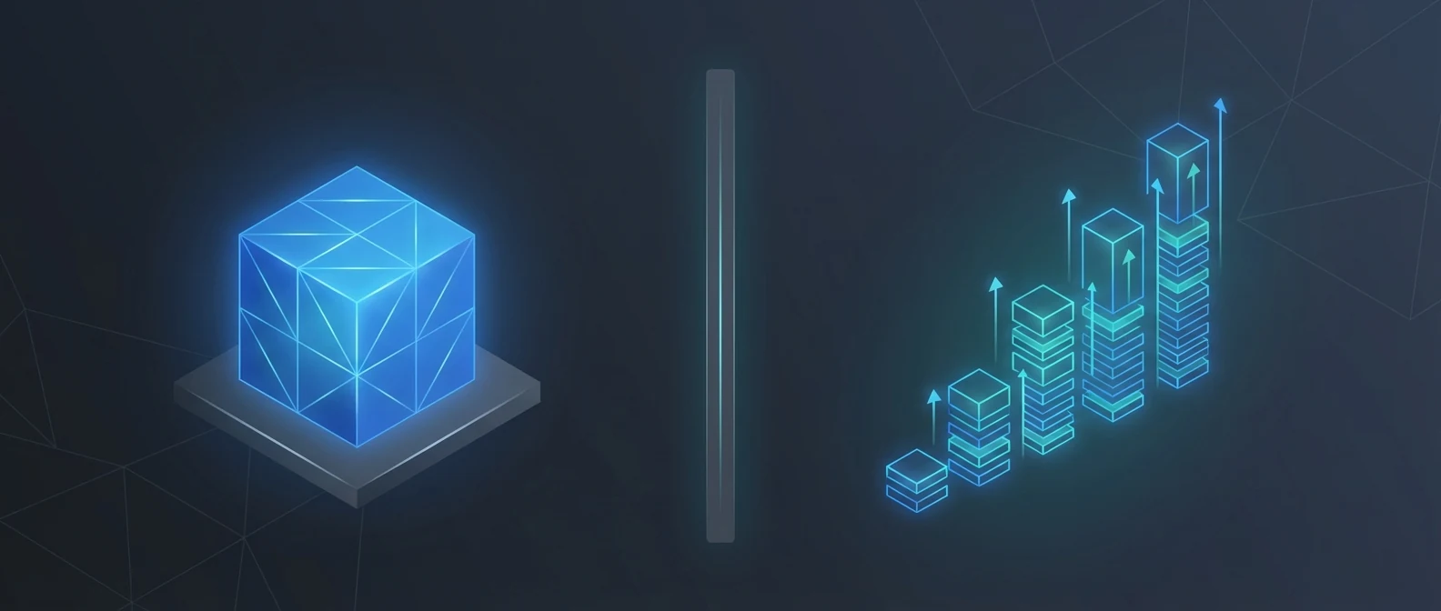 Editorial illustration comparing spot crypto holdings with futures contracts and leverage risk
