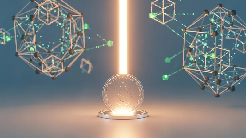 Diagram comparing paying blockchain gas fees in a volatile native token versus paying in the USDT stablecoin