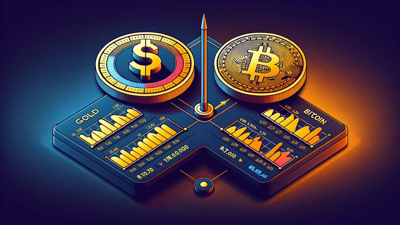 Comparison illustration: gold S2F ratio versus Bitcoin S2F ratio rising sharply after each halving