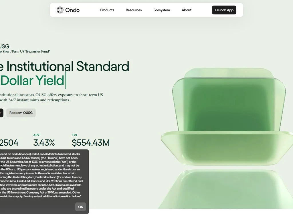 BlackRock BUIDL tokenized treasury fund Securitize subscription dashboard with onchain T-bill yield