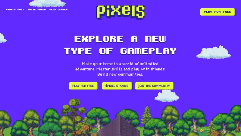 Pixels crypto game interface