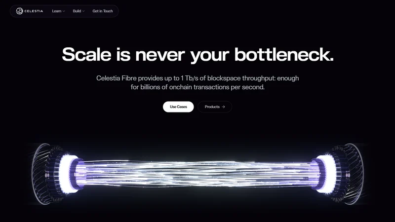 Celestia modular blockchain website