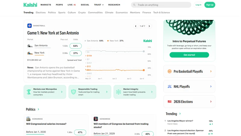 Kalshi prediction market event contracts