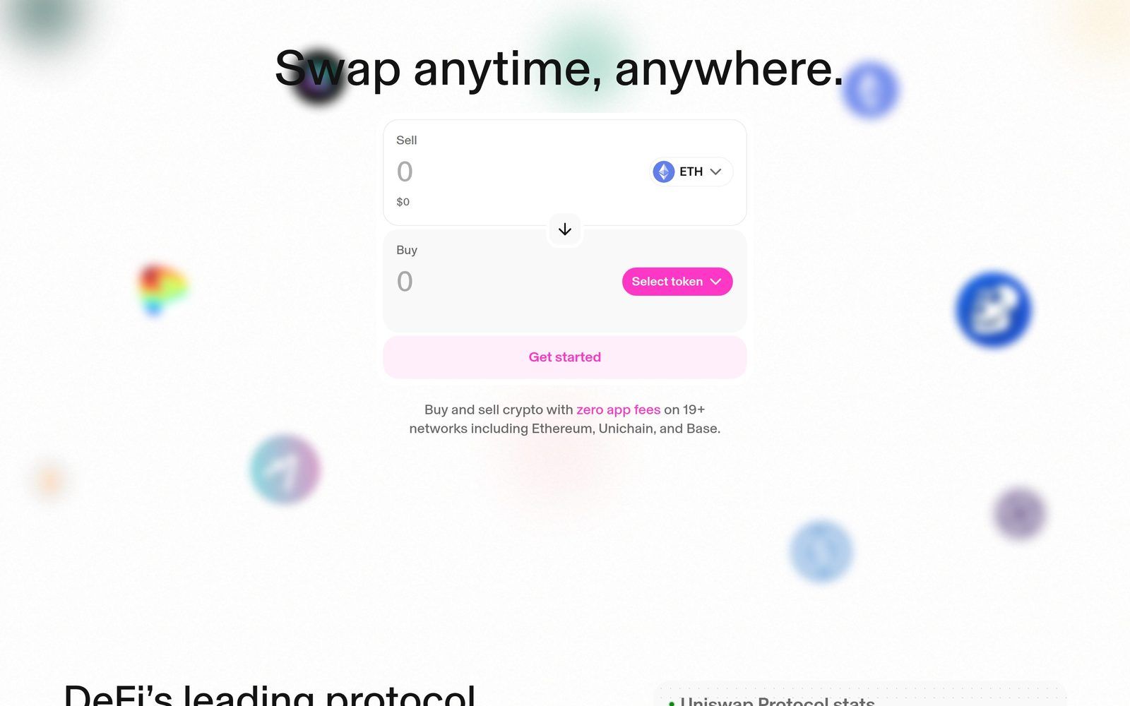 Uniswap decentralized exchange interface - a real-world smart contract application for token swapping